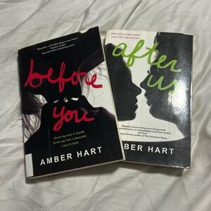 Before You & After Us Paperback Set - Black Covers with Red & Green Accents
